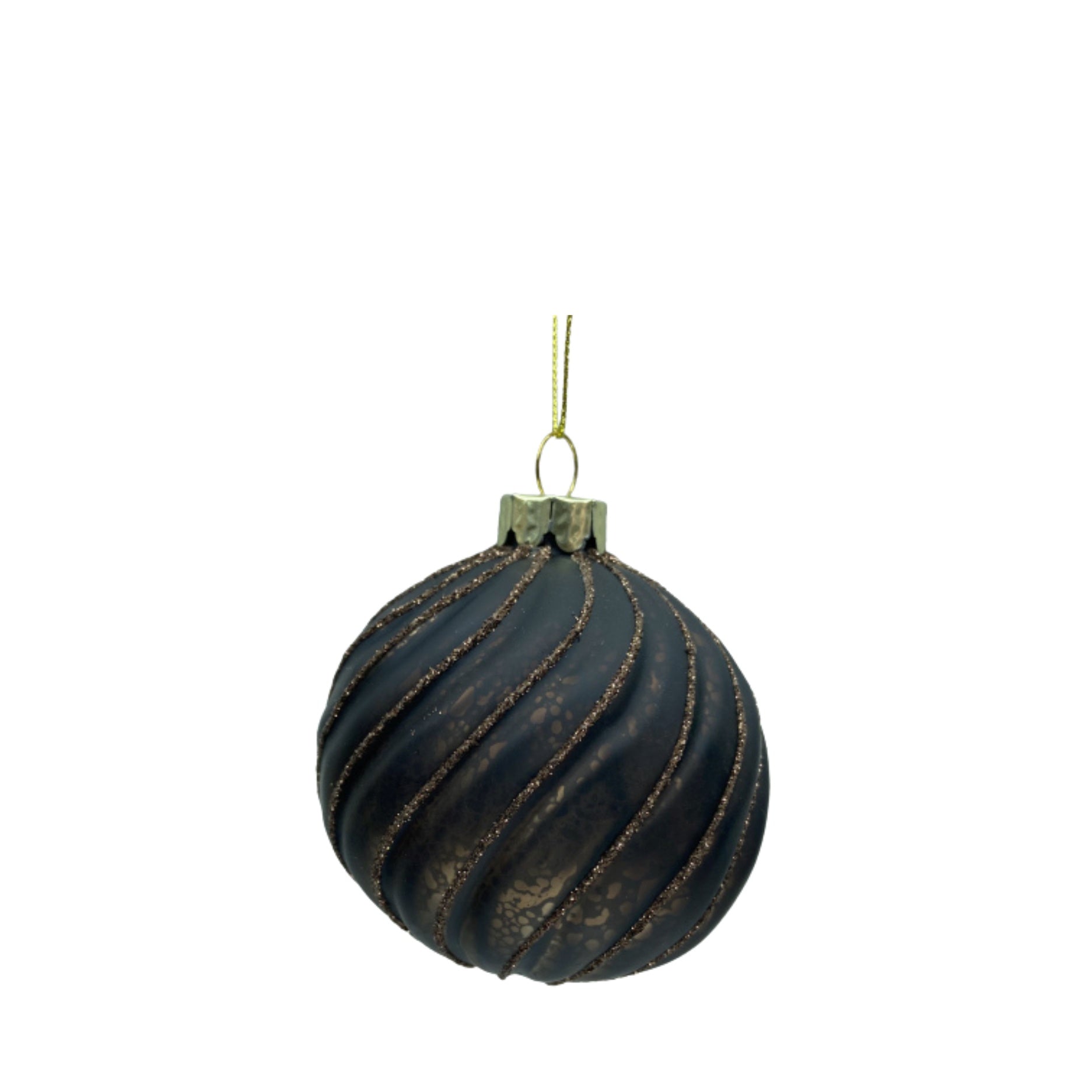4 Stk. Christbaumkugeln mit Swirls