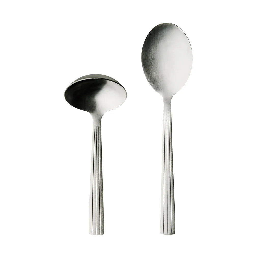 RAW Sauce-/Kartoffellöffel-Set matt stahl