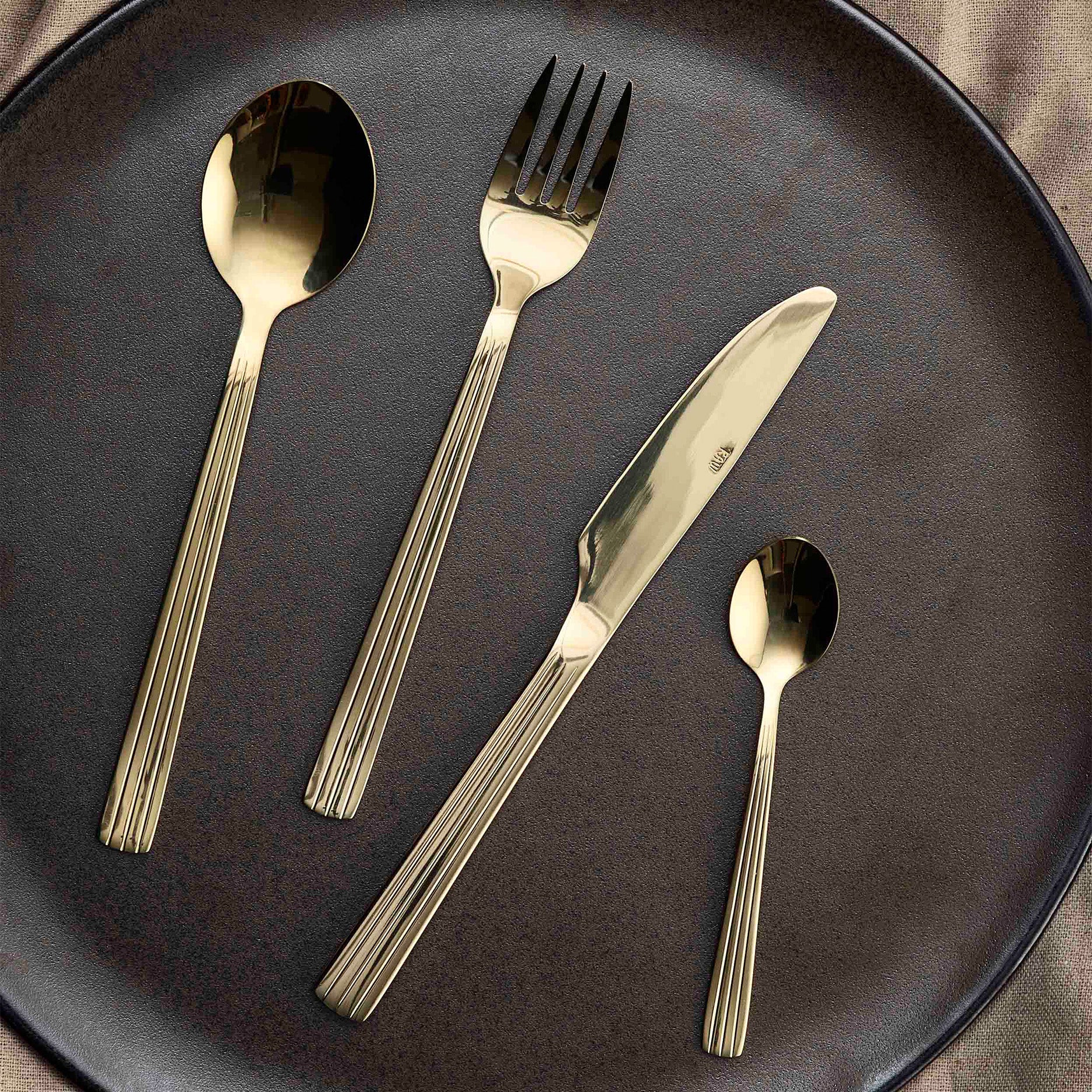 RAW Besteckset 60-teilig Champagnergold