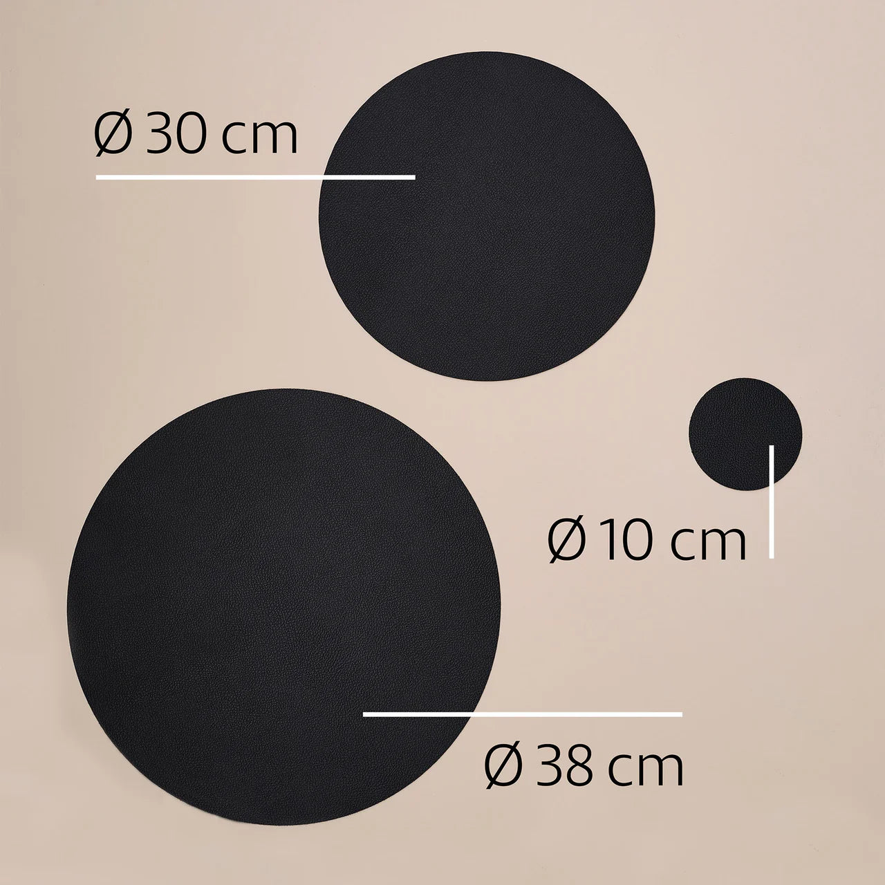 Wendbare Untersetzer D10 cm – 4er-Set
