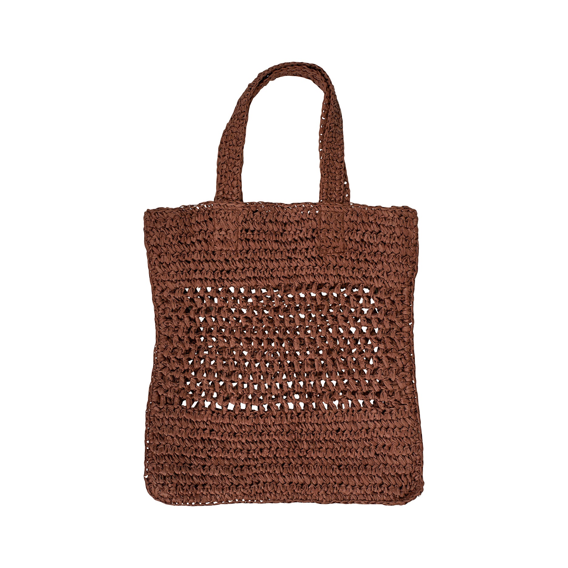 Raffia gehäkelte Tasche