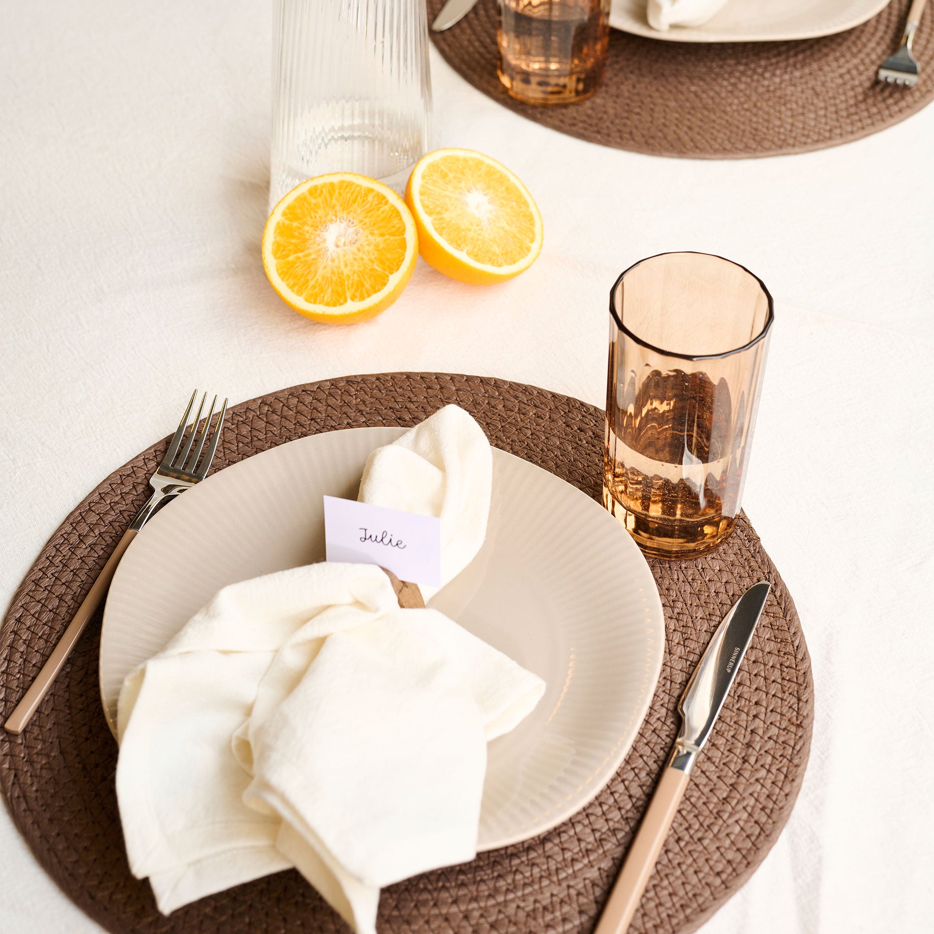 Raffia Tischset