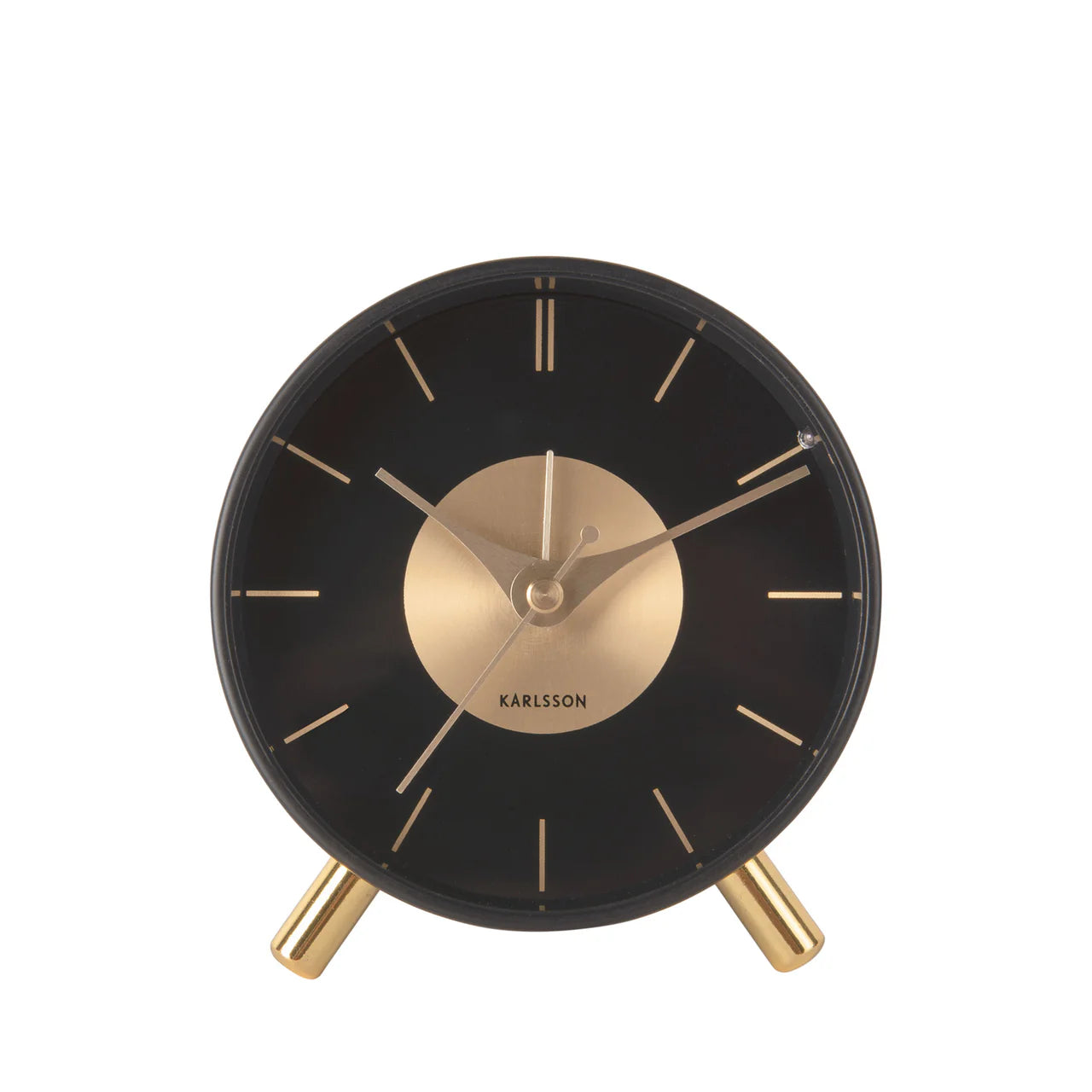 Gold Disc Wecker Schwarz