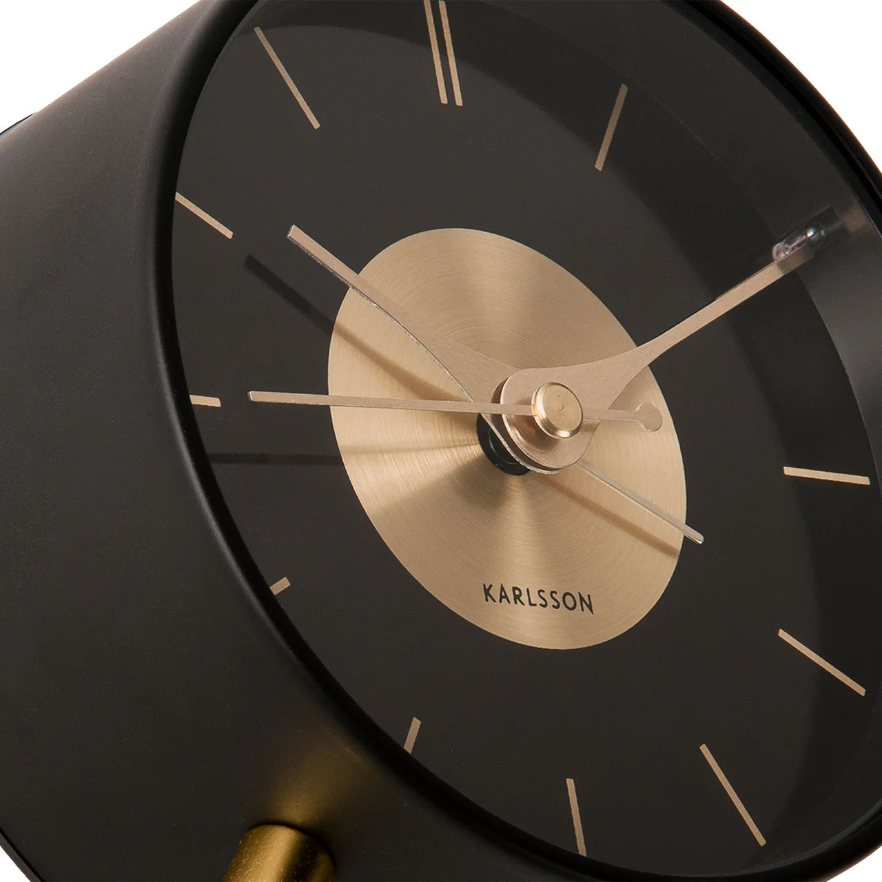 Gold Disc Wecker Schwarz