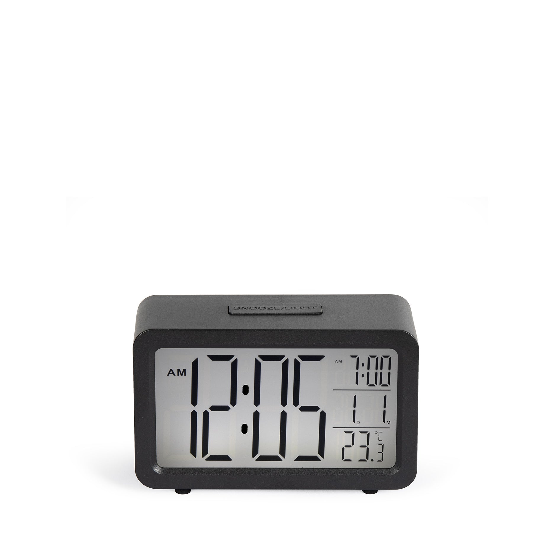 Digitaler Wecker Schwarz