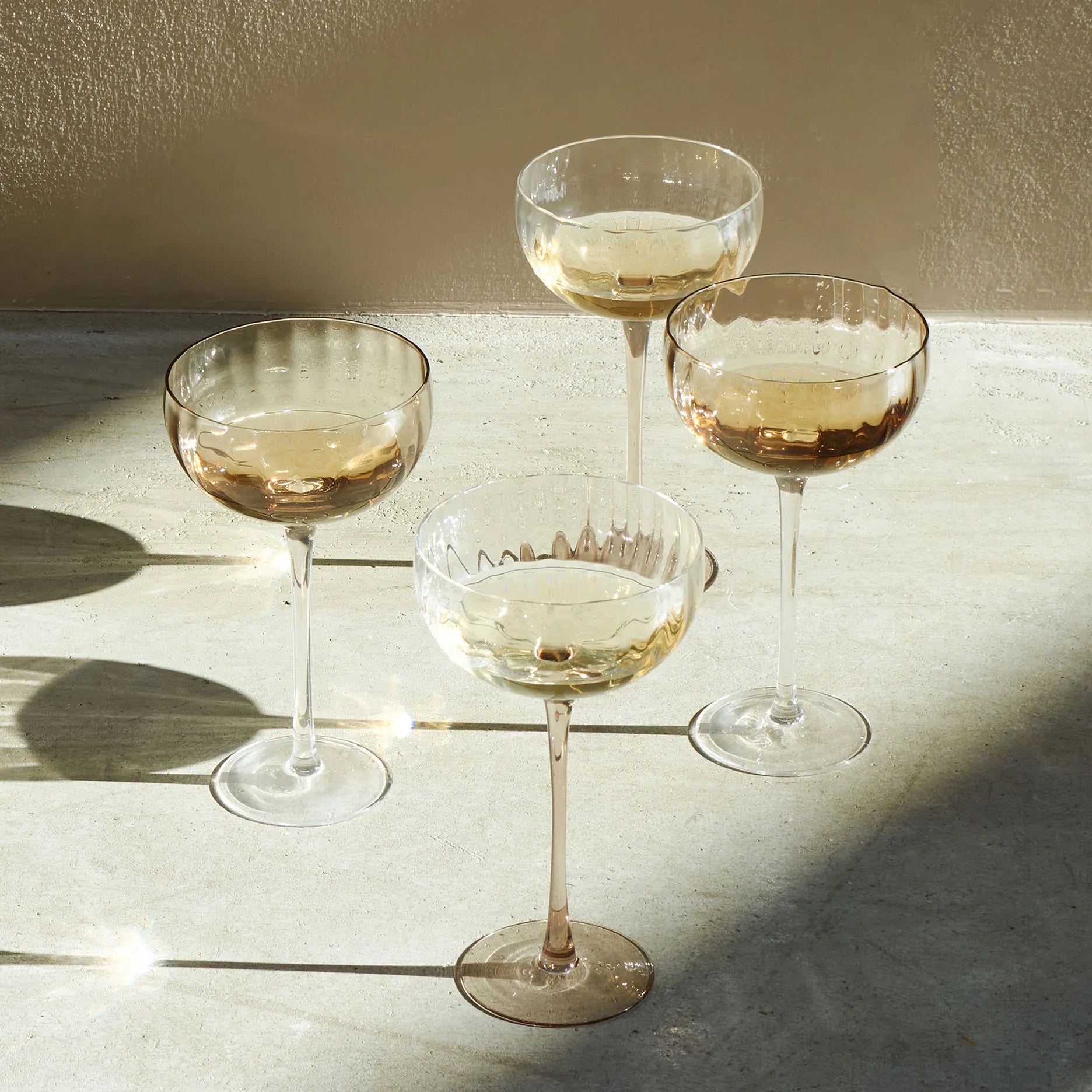 Candy Champagnerglas Braun/Transparent